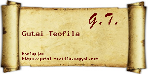 Gutai Teofila névjegykártya
